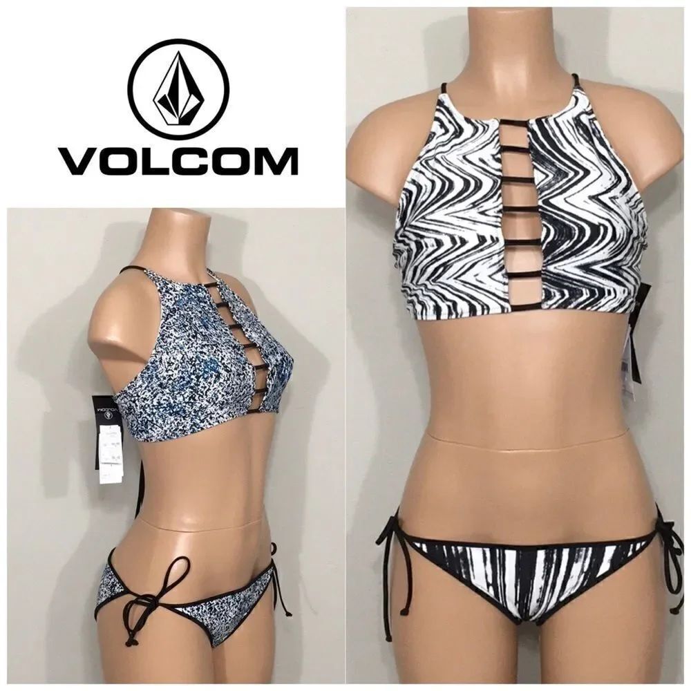 VOLCOM high neck string bikini. M/L and S/XS - Picture 6 of 16